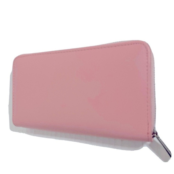 RFID Blocking Women's Faux Leather Wallet Multi Card Holder Clutch Pink Zip Clo - Picture 1 of 4